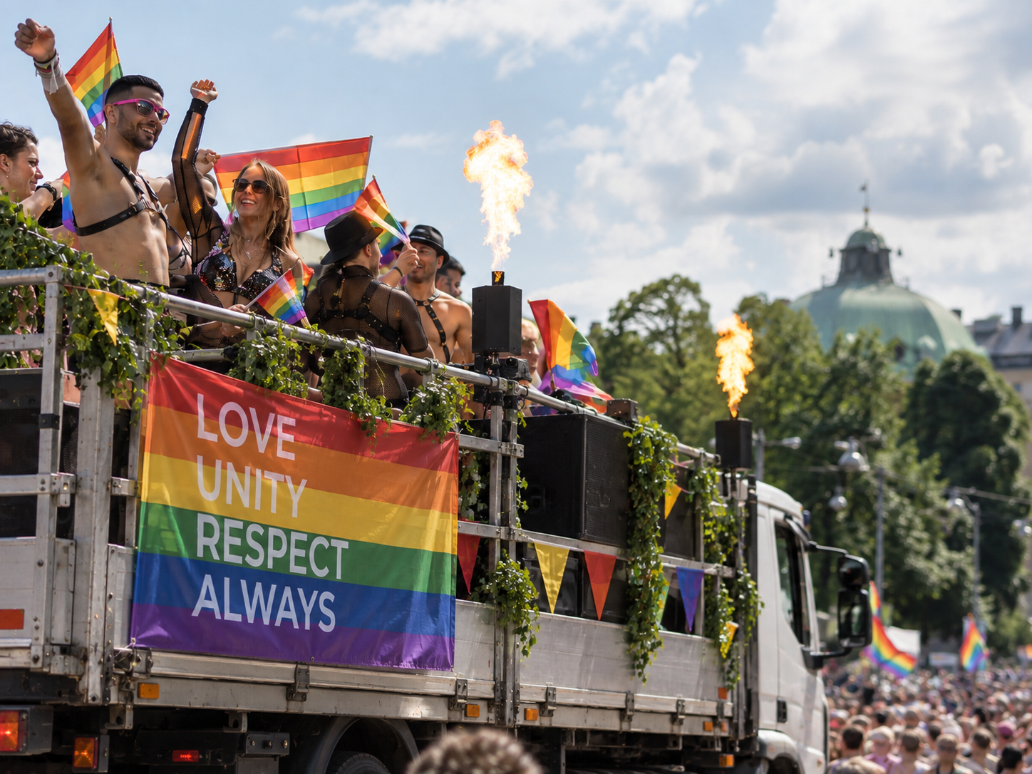Eldeffekt på prideflak